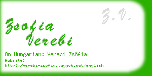 zsofia verebi business card