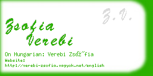 zsofia verebi business card